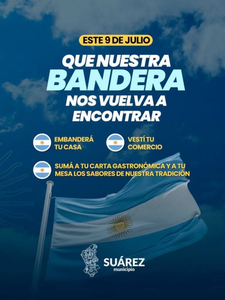 Que el amor por la Patria pinte de celeste y blanco a Coronel Suárez