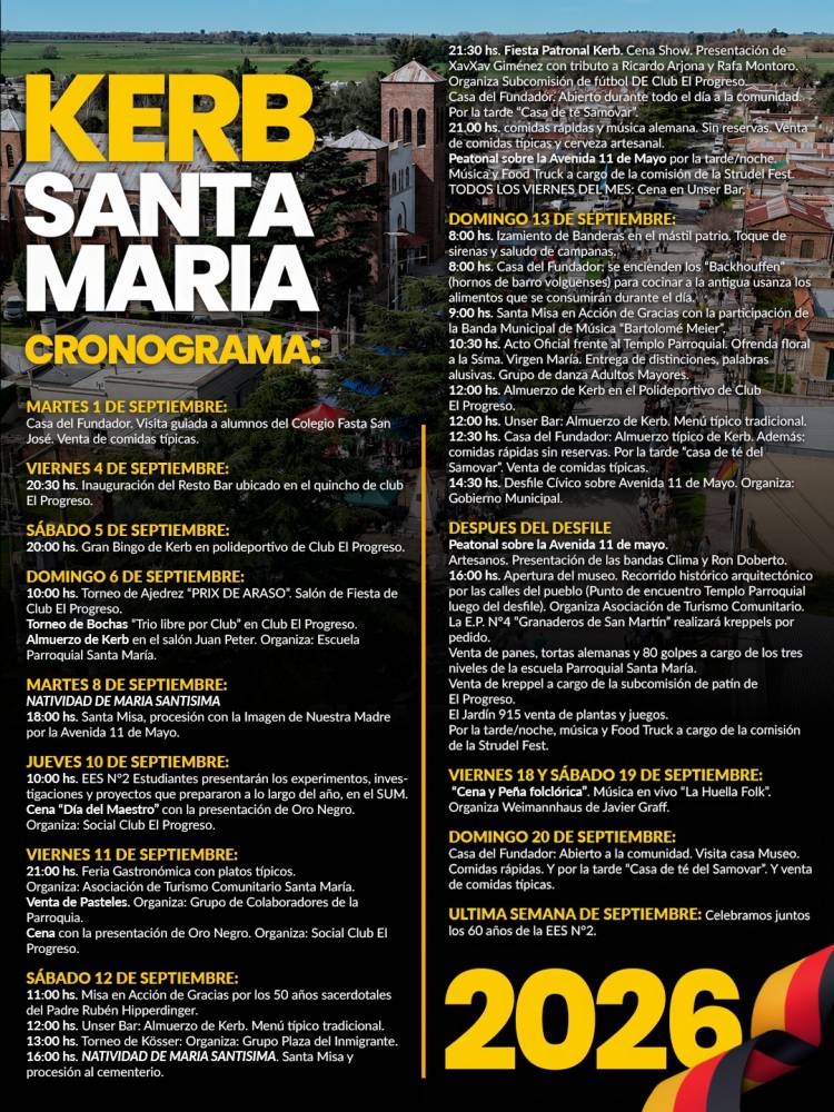 Pueblo Santa María se prepara para vivir sus Kerb 2026
