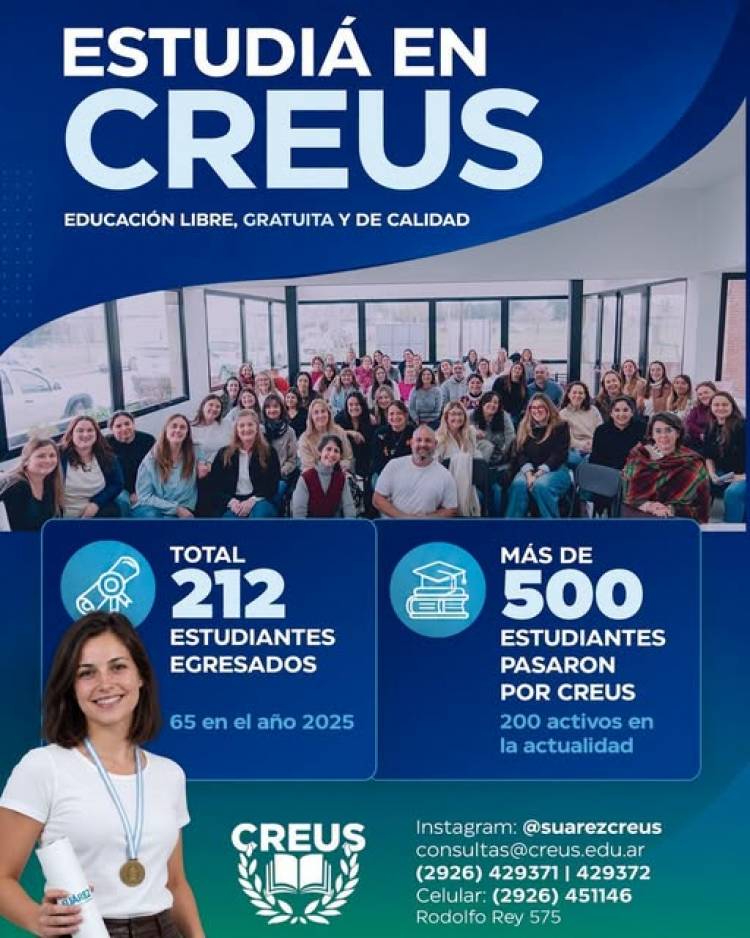 CREUS: más de 500 jóvenes cursaron sus estudios universitarios y más de 200 se graduaron
