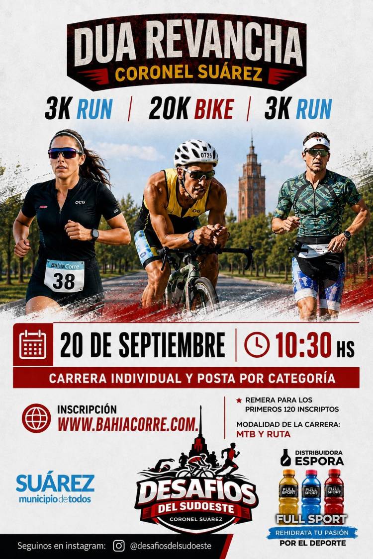 DUA REVANCHA: invitamos a ser parte de una nueva jornada de deporte, desafío y diversión.